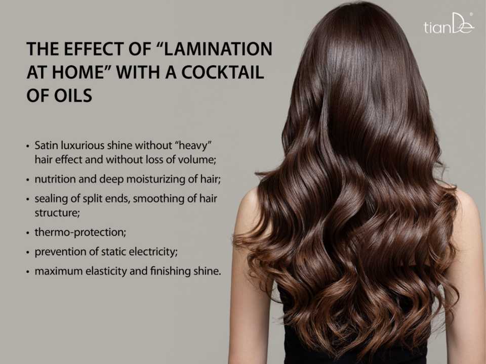 The effect of “lamination at home” with a cocktail of oils